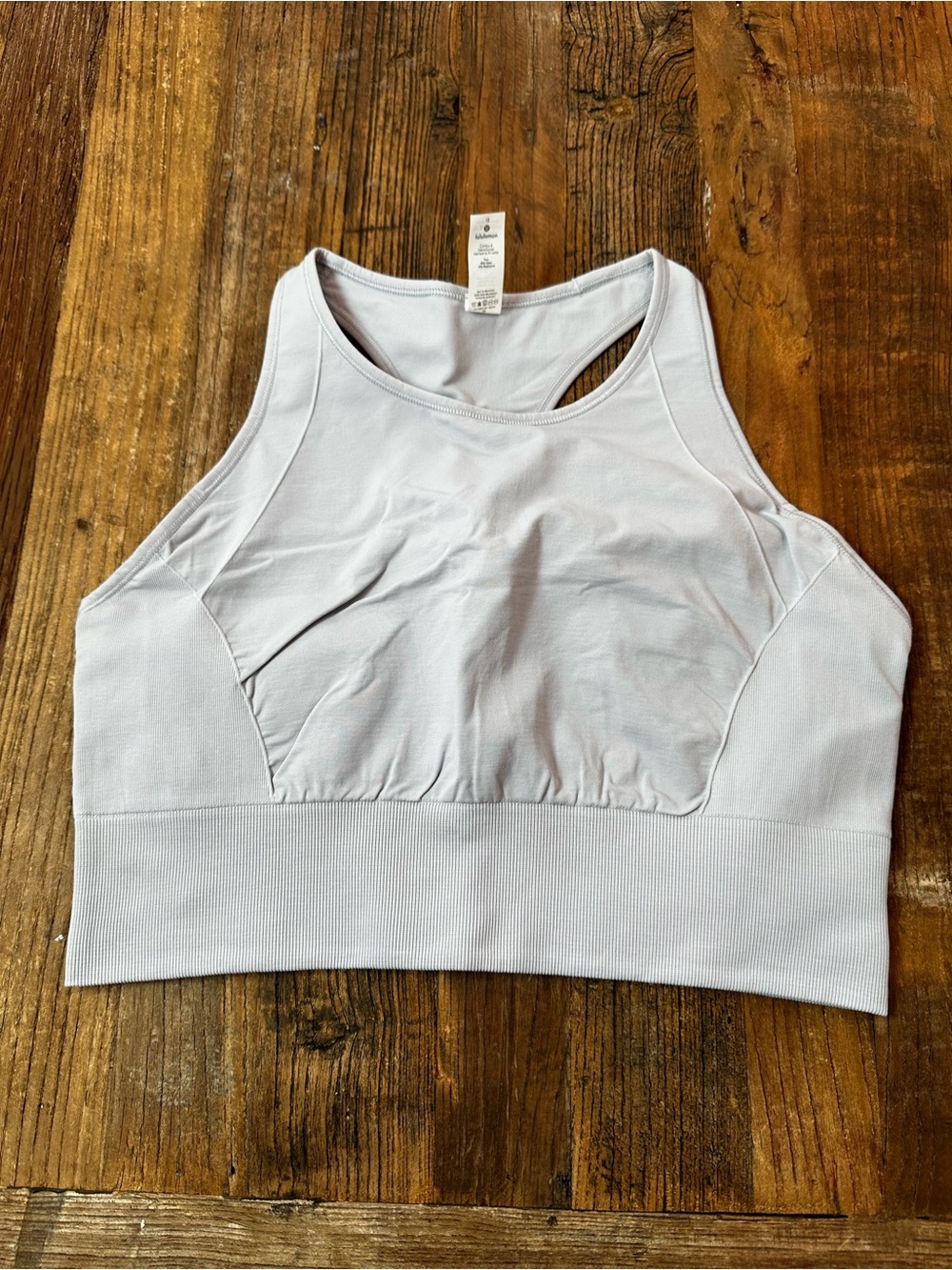 Lululemon Athletica light lavender and had light gray under sport bra
